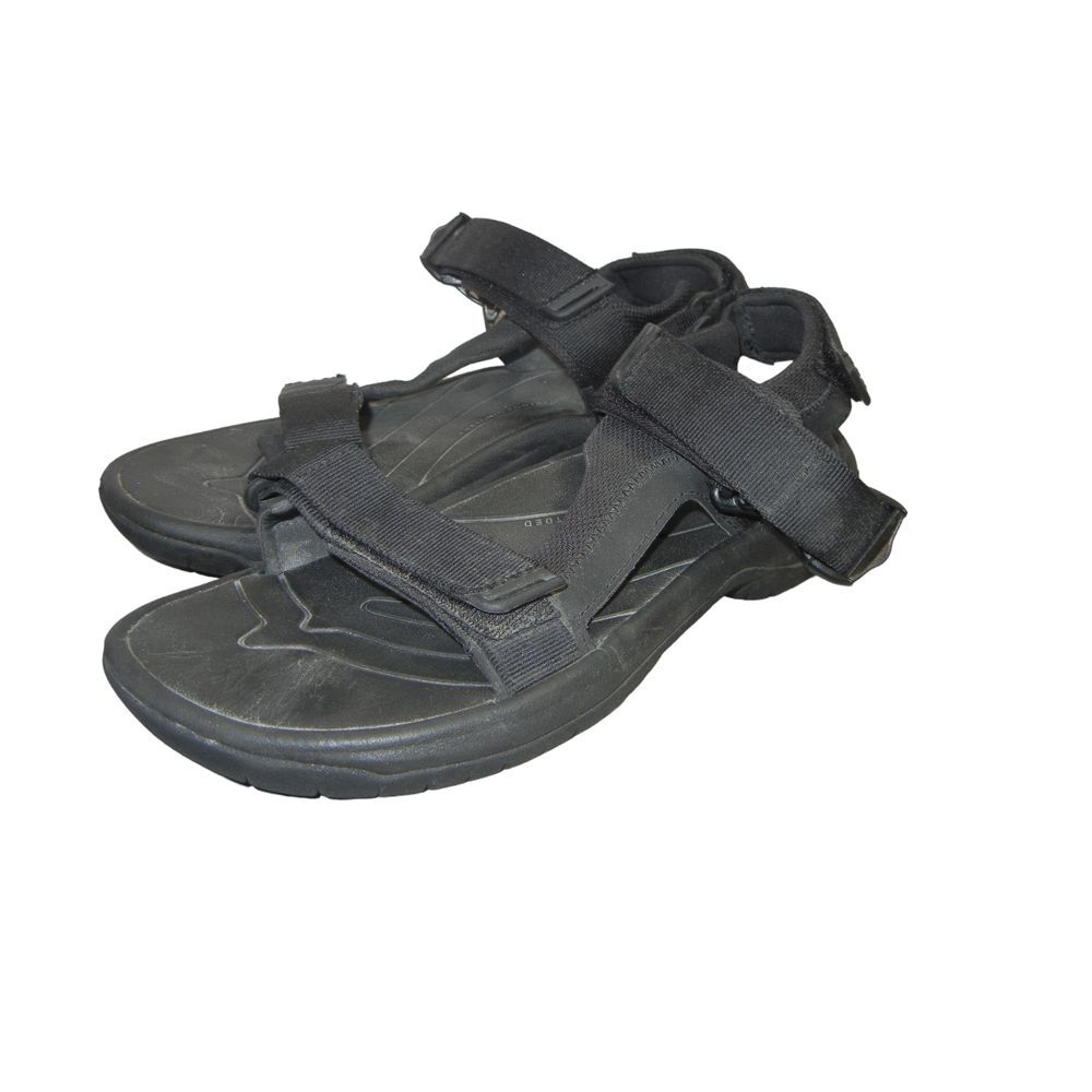 Teva Sandals Men Size 9 Hurricane Hook+Loop Sport Sandals Black Buckle 1112994 - Picture 3 of 9